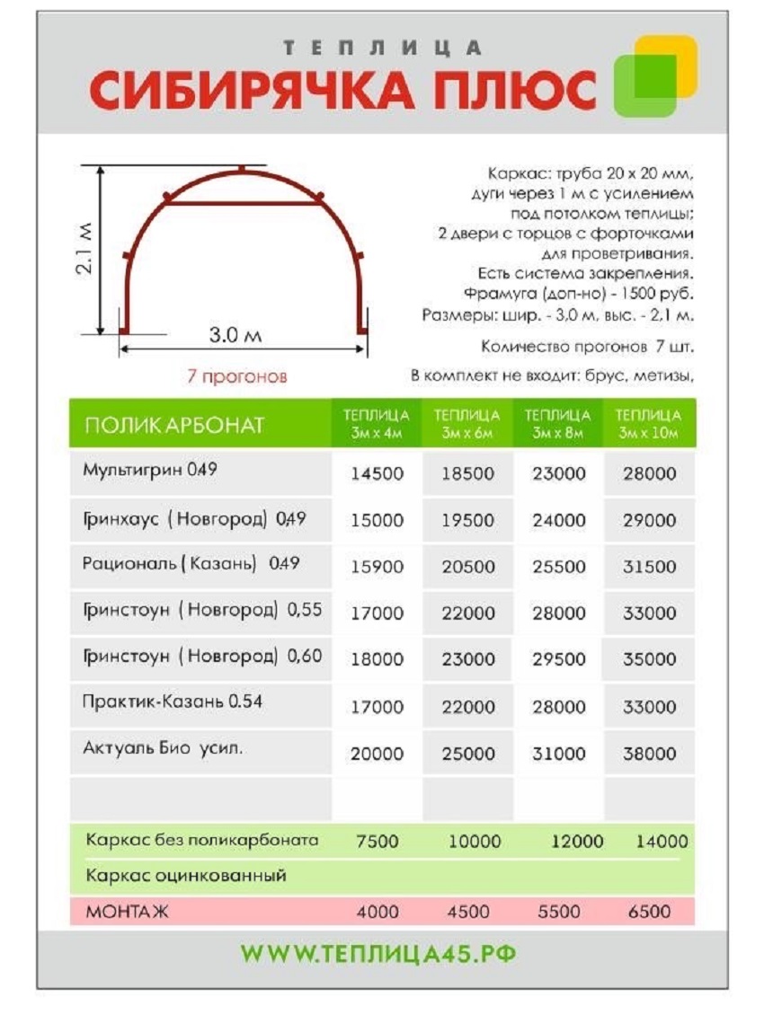 теплицы в Кургане